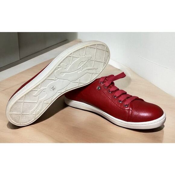 Longchamp red leather sneakers women’s 38 - Picture 3 of 6
